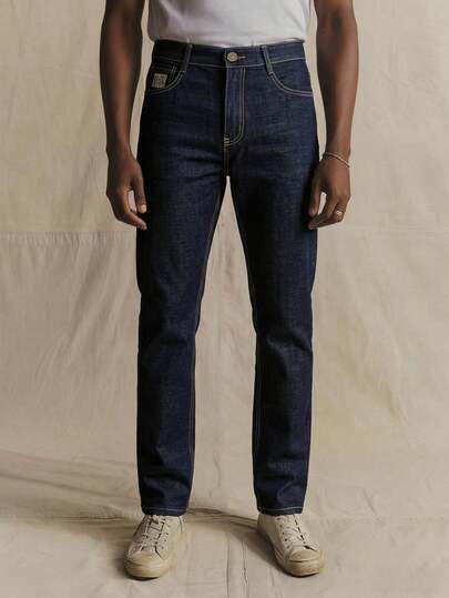 Men's Slim Fit Stretch Straight Leg Jeans, Fashion Versatile Suitable For Daily Wear, All-Match Casual Flattering Slim Fit, Minimalist Urban Everyday Outfit