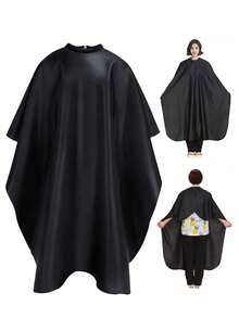 4pcs/Set Haircutting Tool Kit, Including Haircutting Cape, Spray Bottle, Hair Brush, Neck Brush With Soft Nylon Bristles, Suitable For Home And Professional Salon Use - Black - View 9