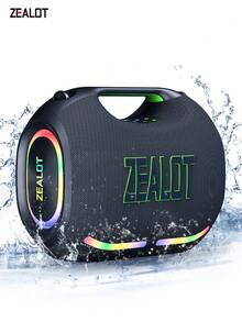 ZEALOT ZE21 250W Wireless Speaker, Outdoor Portable, Bluetooth Speaker, 48000mAh Long Battery, With RGB Color Lights, Up To 8 Hours Of Playback Time, Supports Mobile Phones/Tablets/TVs. Compatible With SD Card/USB/AUX, Serial Pairing Function, Suitable For/Car/Outdoor/Camping/Beach/Party - Black - View 13