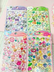 3D Embossed Stickers. Interactive Wiggle DIY Cartoon Stickers. Decorative Stickers, Decorative Sticker Gifts. Home Room Decor, Party Decor, Birthday Gifts, Various Holiday Gifts, Fashionable. Fashion Item. DIY. A Gift For Friends Or Partners. Graduation Ceremony - School Opening Ceremony. Back To School Gift - Graduation Gift. Valentine's Day Gift. Decorative Stickers, Back To School Essential. Party Favors. School Supplies. - Multicolor - View 4
