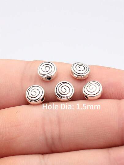 20pcs Swirl Grooved Spacer Beads For DIY Jewelry Making