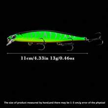 HENGJIA 1个装米诺鱼饵，激光塑料硬饵，3D眼睛，11厘米13克摇摆鲤鱼钓具，慢沉远投饵 - 彩色 - 查看 3