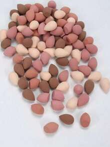 3/5/10/15/20/30/50pcs Mini Makeup Sponges, Random Colors & Shapes, Powder, Cream & Liquid Foundation Blender, Latex-Free Wet & Dry Use, Suitable For All Skin Types - Multicolor - View 3