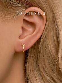 1 Pair S925 Sterling Silver Butterfly Earrings.Zirconia Butterfly Earrings,Sterling Silver Earrings,Simple Design, Exquisite And Compact,Suitable For Everyday Wear - Multicolor - View 7