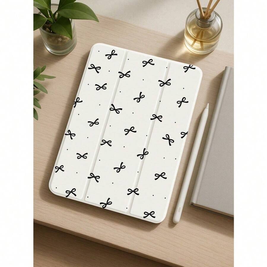Capol Polka Dot Bow Print Tablet Protective Case, Compatible With  10.2 Inch,  Pro 11 (2021/2020/10th Gen),  Mini 4/5/6, Galaxy Tab A8 10.5 Inch (2022 Model), Matepad 10.4 (With Pen Slot), Shockproof And Kickstand Function - 查看 1