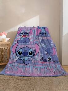 Disney 卡通人物印花法兰绒毯 - 柔软舒适，适合户外、旅行、露营、沙发、床上用品 - 现代可爱卡通简约印花，四季皆宜的舒适床上用品，用途广泛 - 多色 - 查看 6