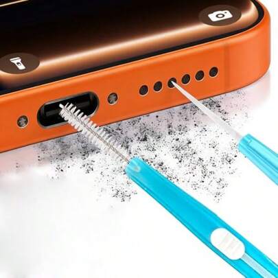 Multifunction 5pcs Cell Phone Cleaning Kit Dual Side Anti-Clogging Nylon Brushes And Hook Cleaner Compatible With IPhone 17 Pro Max Charging Port Phone Speaker Mini Cleaning Kits Spring Gift