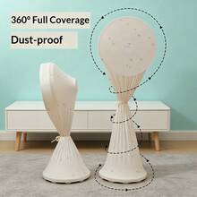 1pc Electric Fan Dust Cover: High Density Mesh Anti-Dust & Insect + Elastic Full Wrap Design, Fits Tower Fan/Standing Floor Fan,Outdoor,Garden,Travel Essentials,Portable Essentials,Beach Essentials,Graduation Season,Commencement,Graduation Ceremony,Graduation Gift,Graduation Present,Graduation Gift,Graduation Present,Congrats Grad,Congratulations Graduate,Valedictorian,Finish School,Graduation Party,Outdoor Essentials,Travel Portable,Hiking Essentials,Camping Essentials,Portable Tools,Summer Essentials ,Summer Portable - Full Coverage - View 3