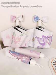 1 chiếc ô nhỏ gọn in hình bướm, ô che nắng gấp gọn chống tia UV dành cho nữ. - Như đã trình bày - Xem 10