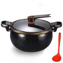 Micro Pressure Cooker 8L Non Stick Multifunctional With Cover Soup Pot Outdoor - View 4