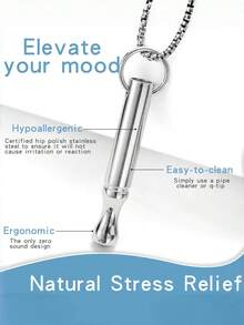 1pc Calmigo Meditation Necklace, Breathing Tool To Relieve Anxiety And Stress, Panic Attack Relief Meditation Accessory, Unisex Meditation Gift, Beach & Pool Essential - Multicolor - View 3