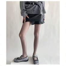 Spring Summer New Sheer Velvet Pantyhose Women Candy Color Sheer Nude Tights Y2K Sexy E-Girl Soft High Waist Hosier - màu đỏ rượu vang - Xem 3