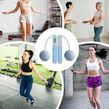 Aimall Adult Dual-Use Jump Rope, Smart Statistic Steel Wire Rope, Sports Equipment, No Household Rope, Weighted Jump Rope, Customizable. - Pink - View 10