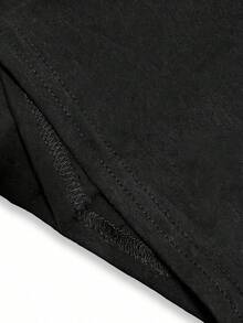 Camiseta a juego con texto "Sr. y Sra. Regalos Nupciales Novio Sr. Est. 2020" - Camiseta de 220gT 100% Algodón - Negro - Ver 4