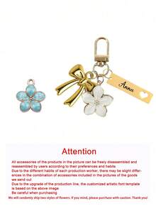 Personalized Cherry Blossom Metal Keychain | Personalized Stainless Steel Name Keychain - Suitable For Decorating Wallets, Ladies' Bags, Car Keys, It Is The Perfect Gift For Friends, Family, And Loved Ones, And Is Also An Ideal Choice For Ladies' Keychains, Daily Necessities, Holiday Gifts, Birthday Gifts, Valentine's Day Gifts, And Autumn/Winter Gifts. ,Travel Organizer - Multicolor - View 10