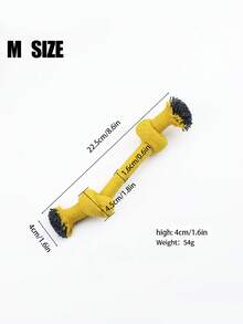 1pc Cotton Rope Pet Supplies, Dog Chew Toy, Cotton Rope Double-Knot Design, Dog Teeth Cleaning & Boredom Relief Toy - Multicolor - View 10