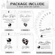 51pcs Diaper Raffle Cards With Box, Can Be Used For Game Invitations, Gender Reveal Party Decorations, Table Centerpieces, Etc. Win Prizes With A Pack Of Diapers, Christmas Theme - Multicolor - View 17
