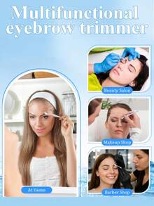 6/3/1pc Stainless Steel Small Eyebrow Trimmer, Lip Hair Removal Scissors, Simple & Easy-To-Use Beauty Tool - Multicolor - View 4