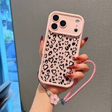 新款创意山茶花粉色手链手机壳，兼容苹果17 Pro Max/16/15/14/13/11/14 Pro Max、XR、15、15 Pro、15 Pro Max、16、16 Pro、16 Pro Max - 粉色 - 查看 3