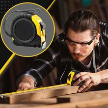 Retractable Tape Measure Steel Construction Tape Measure With Lanyard High Precision 2 In 1 Rangefinder Digital Distance Meter Wear-Resistant Self-Locking Tapeline For Household Industrial Designer Initial Name 26 Letters Pattern - Multicolor - View 3