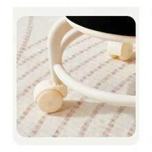 Banco Silla Giratorio Taburete Con Rueda Con Cojín Blando - Negro1 - Ver 4