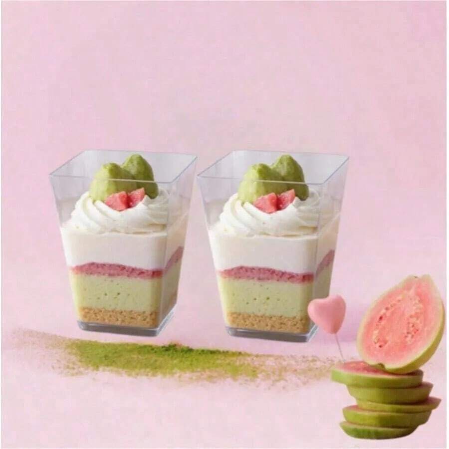 Transparent Mousse Cup, Frost-Proof, Shatter-Resistant, Anti-Slip Design, Elegant Transparent Party Cup. Suitable For Cocktails, Desserts, Cold Drinks, Weddings, Birthdays, Gourmet Food, Home And Travel - View 1