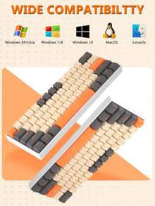 Teclado para portátil pequeño con cable compacto 60% Magegee 61 teclas y retroiluminación RGB para Windows portátiles y players - Ver 9