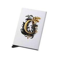 Diseño de letra A de metal, Soporte de tarjeta metálico emergente unisex | Bloqueo RFID + Superficie mate ultra delgada, Regalo de negocios/regalo festivo ideal, Diseño magnético emergente para un fácil acceso a las tarjetas, Material de aleación de aluminio, Calidad premium - Multicolor - Ver 36