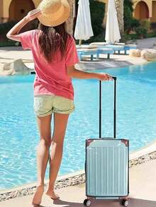 1pc Transparent Luggage Dust Cover, Made Of Waterproof PVC Material, Suitable For 20-Inch To 30-Inch Suitcases, Transparent Dust-Proof And Scratch-Resistant, Applicable For Beach Travel, College Dorm Move-In Season, Etc. Transparent Luggage Storage Bag, Easy To Find And Clean, Extending Travel And Luggage Lifespan (Suitcase Not Included) - Multicolor - View 7