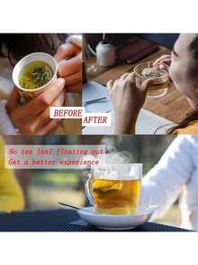 100个未漂白茶包，适用于散装茶叶、咖啡、香料和汤品，厨房必备工具 - 彩色 - 查看 4