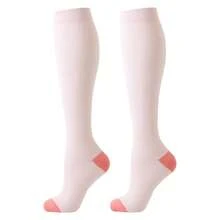 1/3/6双装男女通用压缩过膝袜，透气设计，适合跑步、骑行、徒步、足球和旅行 - 彩色 - 查看 5