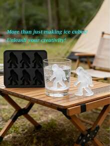 2026款大脚怪冰格，易脱模，可放入洗碗机清洗，可重复使用的6格硅胶冰模，适合威士忌派对和自制饮品，趣味十足。 - 彩色 - 查看 10