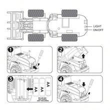 Tractor de control remoto a escala 1:30 - Juguete de coche de ingeniería para niños con luces, juguete de tractor ideal para niños de 6 a 12+ años, mejor regalo de Navidad y cumpleaños para niños - Multicolor - Ver 6