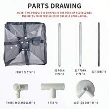 Barandales de para niños, tienda pequeña para juegos, cerca integrada para gatear, valla para aprender a caminar, tapete de escalada para el hogar. - Gris - Ver 4