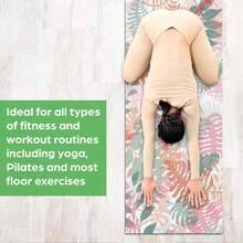 1pc 71*22inch Yoga Mat, Various Floral Patterns Available - Non-Slip Wear-Resistant Extra Wide & Thick Fitness Mat, Home & Professional Beginner Yoga Training Mat - Multicolor - View 6