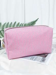 Customized Makeup Bag, Personalized Bridesmaid Makeup Bag, Bridal Gift, Party Makeup Bag, Striped Travel Organizer, Christmas Gift, Valentine's Day Gift - Multicolor - View 15