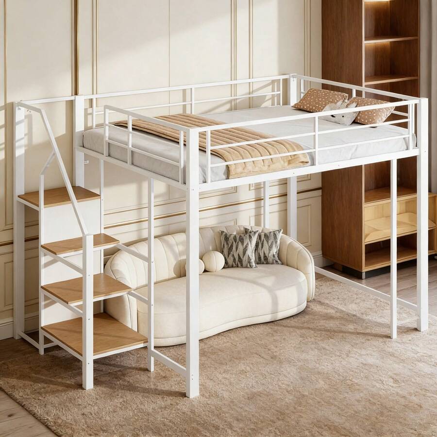 Bed Bases & Foundations - White + Metal + 140cm*200cm-1 - View 1