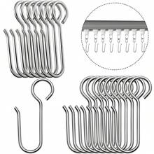 60pcs Metal Curtain Track Hooks S Shaped Small Curtain Metal Drape Wire Hooks For Ceiling Drape Track (Silver) - Silver - View 1