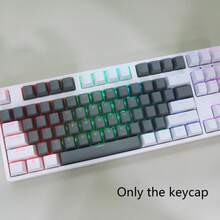 Keycaps Profil OEM Bahan PBT, Warna Campuran Abu-abu Merah Hitam Putih, Cocok untuk Sebagian Besar Keyboard Mekanik dengan Spacebar & Cross Switch 6.25U (Cherry MX Switch), Kompatibel dengan Keyboard Mekanik 61/87/104 Tombol - View 11
