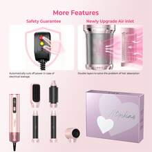 UKLISS Air Style 7 In 1 Hair Dryer Set, 110000 RPM Hot Brush Styler, Automatic Air Curler, Straightening Brush For Smooth Straight Hair, Roller Comb For Volumizing Root Curls, Professional Salon Styler, Home Essentials, Holiday Set - US A Type Plug(110-127V) - View 9