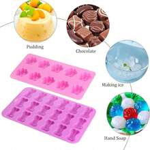 Silicone Mold In Dog Paw & Bone Shape, Suitable For Making Jelly, Candy, Chocolate, Ice Cubes, Also Can Be Used For Baking Dog Treats & Cookies - Multicolor - View 5