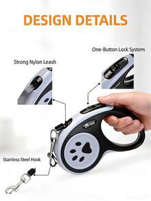 3米/5米可调节伸缩尼龙宠物牵引绳，适用于中小型犬、狗狗玩具及用品、猫咪、情人节礼物 - 彩色 - 查看 6