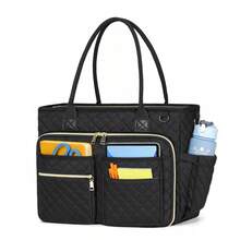 Teacher's Briefcase 15.6-Inch Laptop Bag (Approx. 39.6 Cm) Work Bag Laptop Case Nurse's Bag Professional Laptop Messenger Bag With Insulated Pocket Laptop Briefcase Suitable For Office, University, Nursing, Teal - 黑色 - 查看 7