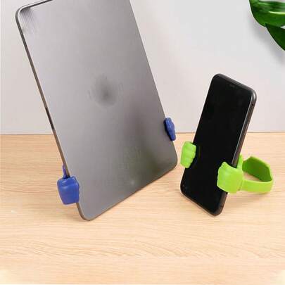 1pc Creative Thumb Shaped Phone Holder, Horizontal & Vertical Desktop Slouchy Bracket, Cute Versatile Phone Stand For Binge Watching
