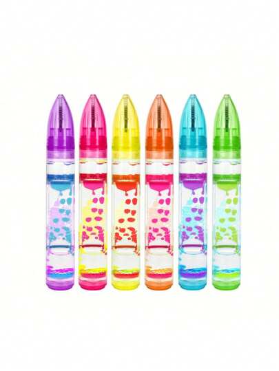 1 Pack Of Liquid Timer Pens - Retractable Ballpoint Pens With Colorful Flowing Bubbles And Droplets - A Relaxing And Soothing Sensory Writing Tool Suitable For Children And Adults - Three-Color Liquid Ballpoint Pens, Ideal As Back-To-School Gifts, Christmas Fillers, Or Easter Basket Stuffers - Stress-Relief And Anxiety-Reducing Pens (Red, Green, Blue)