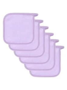3/6/12pcs Makeup Remover Pads, Edged Design, Reusable, Soft & Moisturizing Cleansing Wipes - Multicolor - View 7