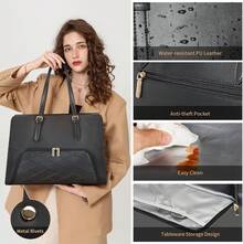 LOVEVOOK Women's Lunch Tote Bag Insulated Laptop Briefcase With Lunch Compartment 15.6-Inch 2-In-1 Lunch Tote Spacious Computer Bag Ideal For Professionals, Teachers, Nurses, Office Use & Casual Occasions - 查看 7