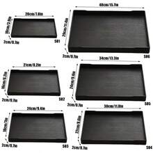 1个黑色塑料托盘，轻便不易碎，适用于餐厅、早餐、晚餐、饮料、厨房、客厅等场合。 - 查看 2