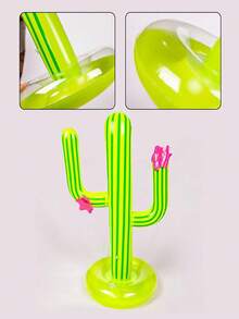 5件套夏季游泳池PVC充气仙人掌陷阱玩具，水上派对沙滩投掷游戏，户外漂浮玩具，成人充气互动水上玩具，限18岁以上 - 充氣仙人掌 - 查看 4