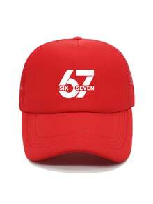 1顶时尚海绵帽 67印花成人卡车司机帽棒球帽钓鱼帽趣味礼物帽男女春夏款 - 彩色 - 查看 9